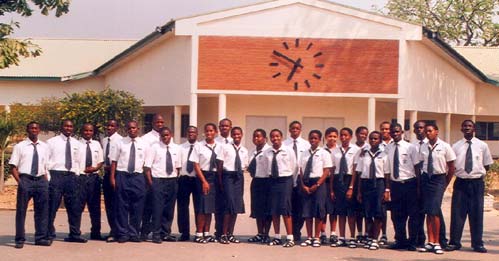 Loyola Jesuit College students during morning assembly in Abuja.