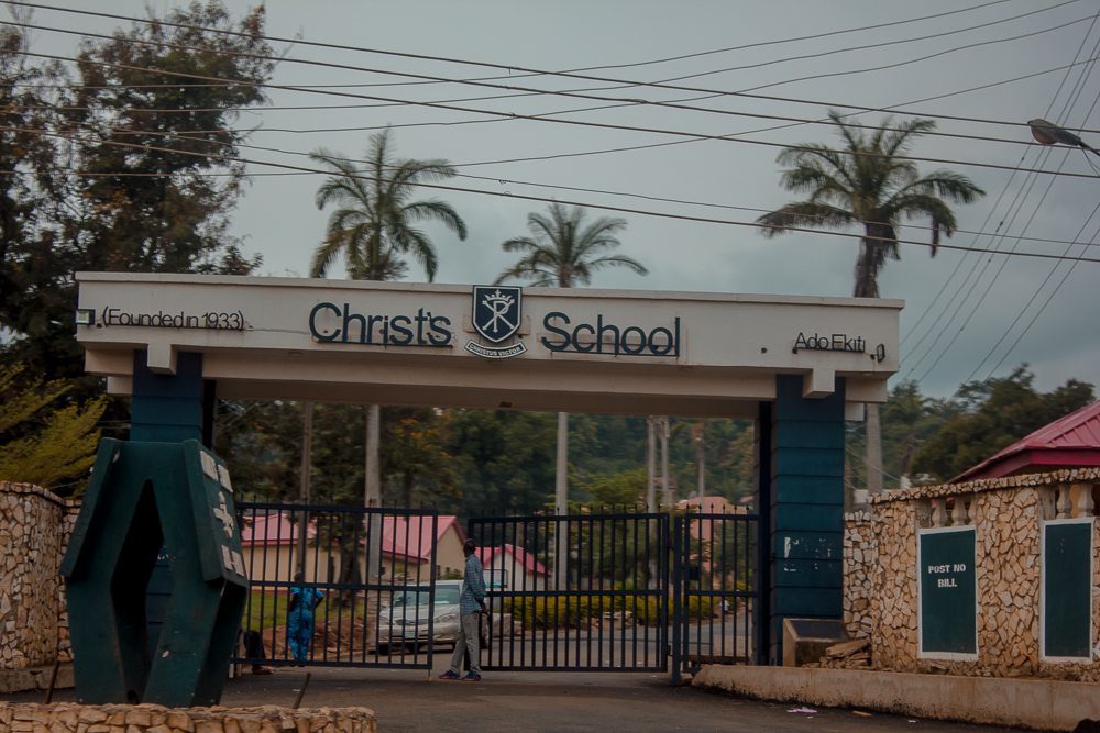 Christ’s School Ado-Ekiti school building and students during morning assembly