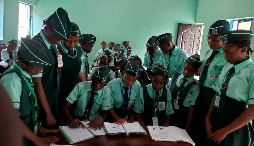 Students studying at Command Day Secondary School Maiduguri
