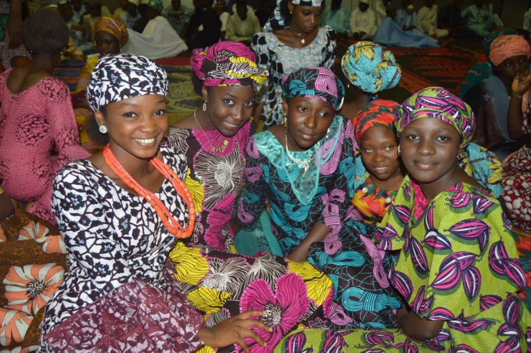 Students of El-Amin International School Minna in diverse cultural uniforms