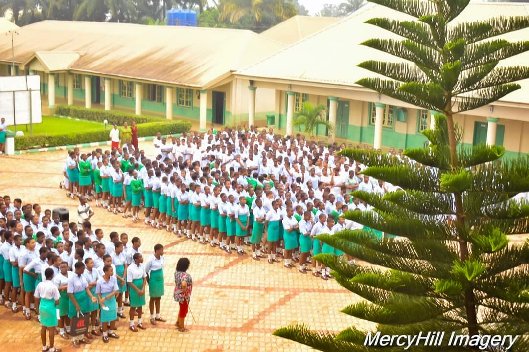 Female students at Loretto Science School, Adazi