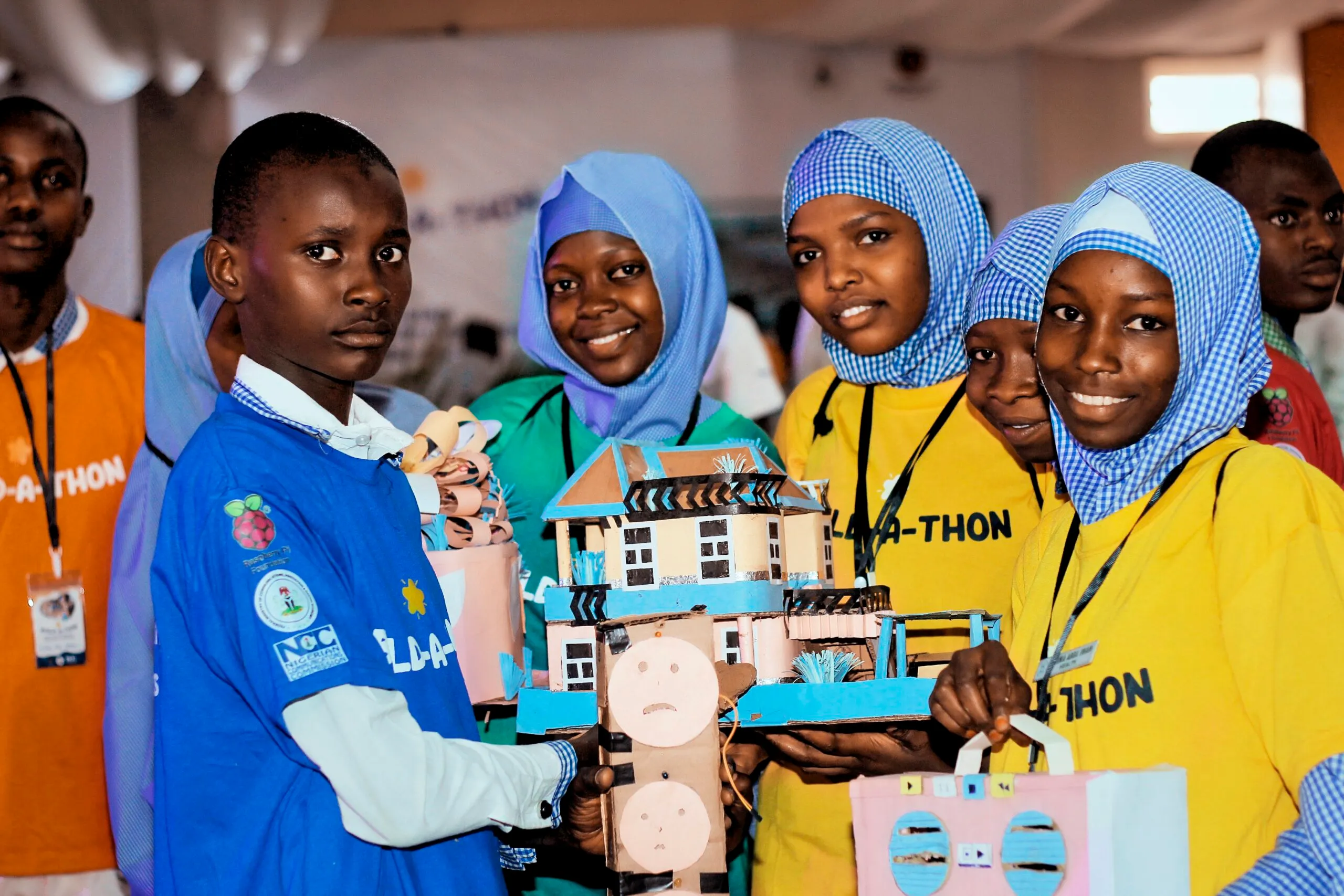 Students of Faith Foundation School Enugu participating in a robotics and coding class.