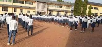 Federal Government College Vandeikya students during morning assembly.