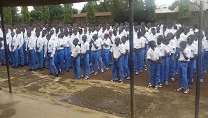 St. Joseph’s Secondary School students during morning devotion at Aliade.