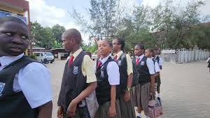 Western Boys High School Benin City students during morning assembly 2025