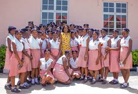 Ifaki-Ekiti Methodist Girls’ High School students in assembly ground