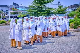Gwamaja Secondary School Kano students gathered for morning assembly.