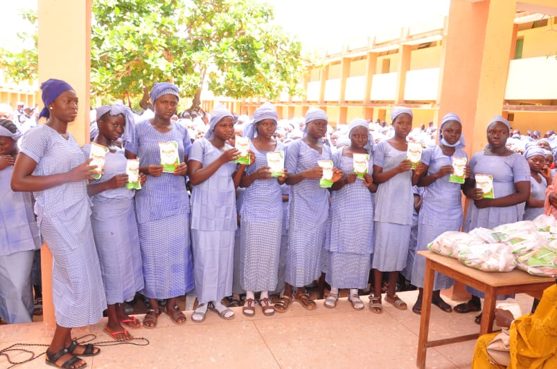 Government Girls College Dala students during school assembly.