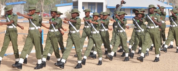 Command Secondary School Ilorin students marching during morning parade